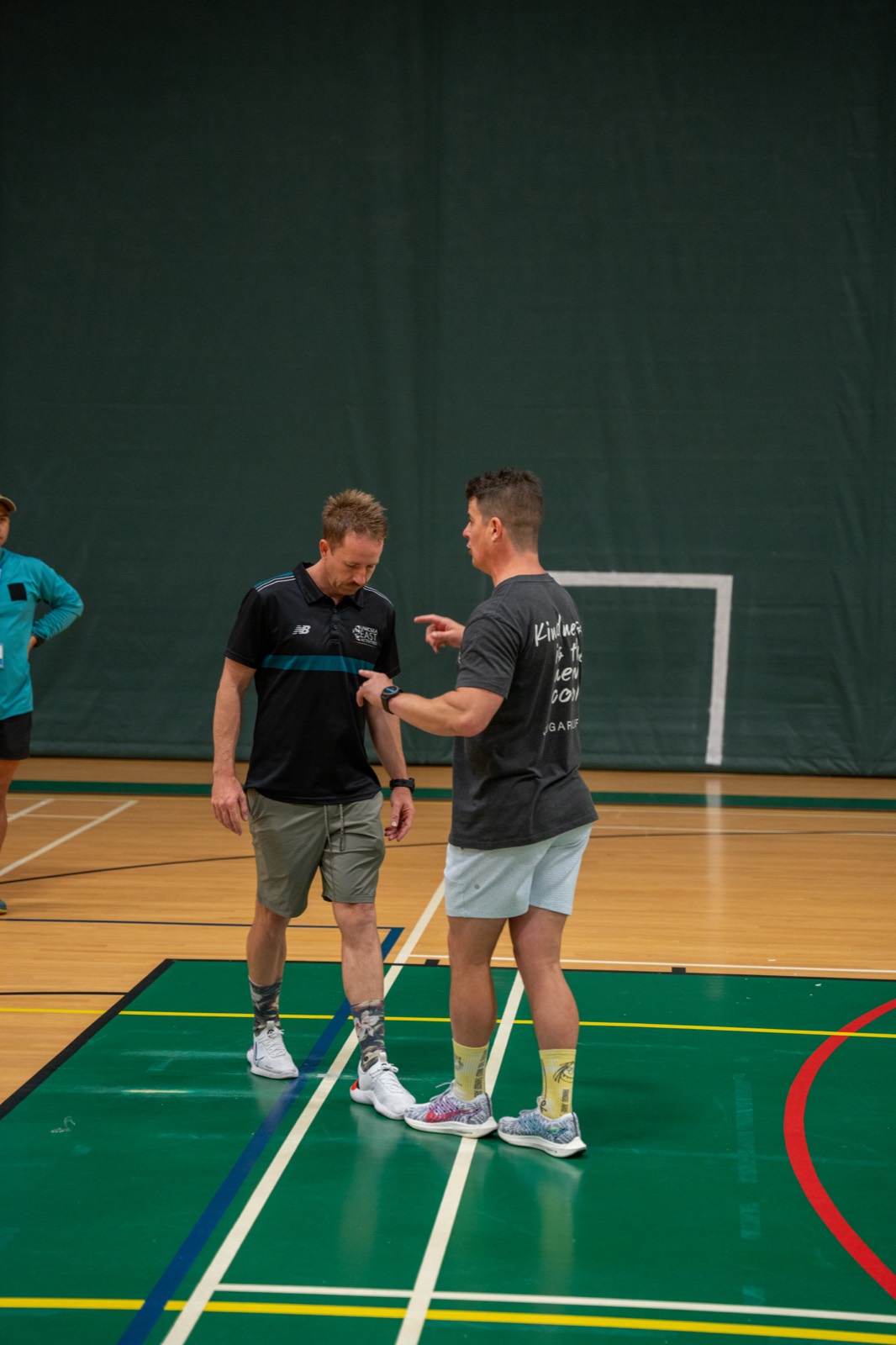 Two teachers mid-game